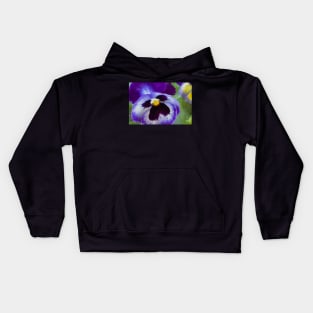 Blue Pansy Kids Hoodie